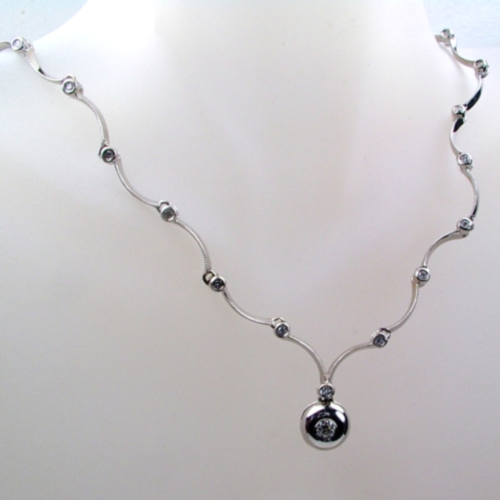 Diamond Necklace .67TDW 14KT White Gold